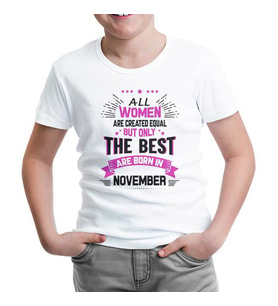 Burç - Born in NoveÇBer Beyaz Çocuk Tshirt