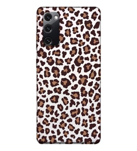 Samsung Galaxy S20 FE Uyumlu Leopar Desenli Şeffaf Telefon Kılıfı