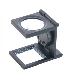 Lup Mercek Metal Katlanır Ölçekli Kılıflı Büyüteç