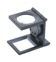 Lup Mercek Metal Katlanır Ölçekli Kılıflı Büyüteç