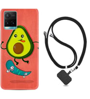 Vivo Y11S Y21S Y20 Y20S Y70 Kılıf Boyun Askılı Silikon Avokado Skate 1741