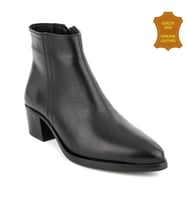 Hush Puppies Befasi 725011 Gerçek Deri, Anatomik, Kadın Bot Cilt Siyah