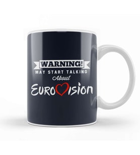 Warning May Start Talking About Eurovision Kupa Bardak Porselen