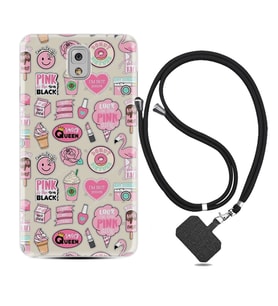 Samsung Note 3 4 5 8 9 20 Ultra 10 Lite Kılıf Boyun Askılı Silikon Donut Flamingo 1415