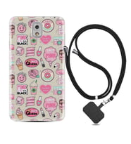 Samsung Note 3 4 5 8 9 20 Ultra 10 Lite Kılıf Boyun Askılı Silikon Donut Flamingo 1415