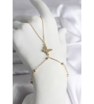 316L Çelik Gold Renk Kelebek Model Kadın Şahmeran 5886 - SSSSSS3166-2693