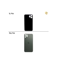 iPhone 11 PRO Yeşil Renk Arka Kapak Arka Cam Batarya Kapağı Lazer Kesim Kapak Pil Kapağı