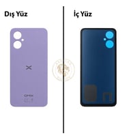 Omix X3 Mor Arka Kapak Arka Cam Batarya Kapağı Lazer Kesim Kapak Pil Kapağı Back Cover