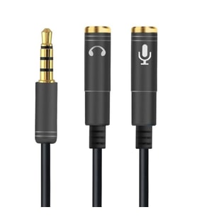 1 Erkek 2 Dişi 3.5 mm Kulaklık ve Mikrofon Ayırıcı Çoklayıcı Aux Kablo (5343)