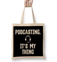 Cute Podcasting, It s My Thing Podcast Addicts Bez Çanta Uzun Saplı