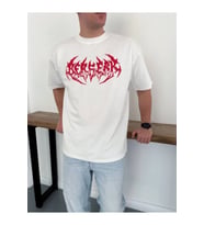 Erkek Baskılı T-Shirt Yazlık Kısa Kol Bisiklet Yaka Rahat Kalıp Tişört - Beyaz