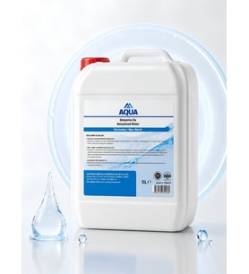AQUA MED 5000 ML Deiyonize Su Laboratuvar Temizlik Akü Ütü Radyatör Suyu Hijyenik Dezenfekte Temizleyici Saf Distile Su Kireç Önleyici Temizleyici