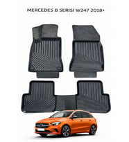 Mercedes B Serisi W247 2018+ ile Uyumlu 3D Oto Paspas Premium