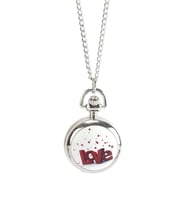 Love Desen Kapaklı Mini Cep Saati