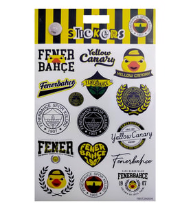 Fenerbahçe Yellow Canary Sticker Sheet Karışık Orijinal Lisanslı