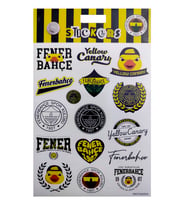 Fenerbahçe Yellow Canary Sticker Sheet Karışık Orijinal Lisanslı