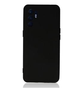 Oppo Reno 6 Kılıf Nano İçi Kadife Silikon - Siyah
