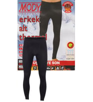 Erkek Kışlık Siyah Renk Likralı Mody Termal Alt İçlik