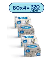 SELPAK El Ve Yüz Havlusu Kutulu Mermer Desen 4*80 Yaprak