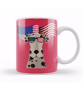 DOG İndependence Day 4th Of July Gift Celebration Patriotic Kupa Bardak Porselen