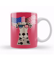 DOG İndependence Day 4th Of July Gift Celebration Patriotic Kupa Bardak Porselen