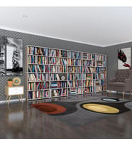 Kenzlife kitaplık süper ga crd 180*400*19 6 katlı 5 bölme çift bölme opsiyonlu ofis mutfak banyo dolabı arkalıksız
