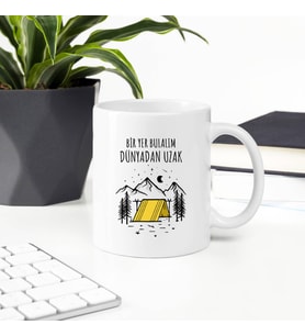 Bir Yer Bulalım Dünyadan Uzak Kupa (Beyaz)