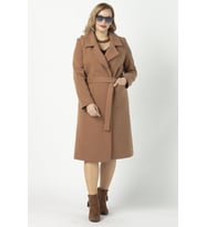 904 Vizon 904 Mono Yaka Torba Cepli Kaşe Kaban (KAHVE)