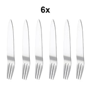 Paslanmaz Çelik 6 Adet 11,5 cm Üç Dişli  Meyve Tatlı Ve Kek Çatalı cin745by-6