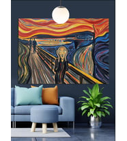 Edvard Munch Çığlık Tablosu Dekoratif Kanvas - Mdf Ahşap Tablo