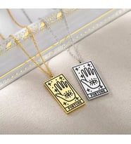 Kişiye Özel 925 Ayar Gümüş Fortune Tarot Kolye
