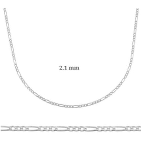 FİGARO ZİNCİR 2.10 mm 925 AYAR GÜMÜŞ KOLYE