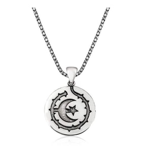 AY YILDIZ 925 AYAR GÜMÜŞ KOLYE (Karışık)