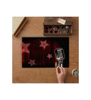 Retro Mikrofon Tasarımı 240 parça Ahşap Puzzle Ahşap Kutuda MP00532