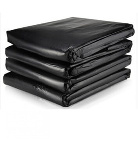 Endüstriyel Jumbo Boy Dökme Çöp Torbası - 80 x 100 Cm. - 250 Mikron - Kalın - 25 Kg. - Siyah - Torba