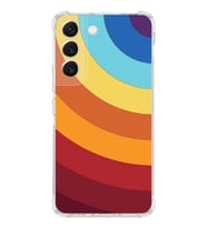 Samsung Galaxy S22 Uyumlu Köşe Korumalı Antişok  Kapak Renk Cümbüşü Tasarımlı Şeffaf  Kılıf