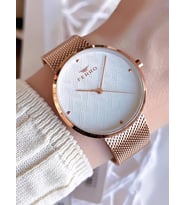 Ferro Hasır Kordonlu Rose Gold Kararmaz Renk Atmaz 3 Atm  Özel Tasarım Kadın Kol Saati BF81753CWT