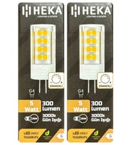 (2 Adet) Heka 5W (35W) 3000K (Sarı Işık) G4 Duylu Dim Edilebilir Led Kapsül Ampul