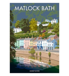 Matlock Banyosu Derbyshire Tablo Ahşap Poster Dekoratif