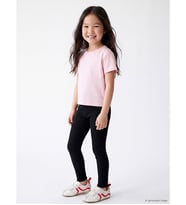 LCW Kids Siyah Normal Bel Fırfırlı Paça Kız Çocuk Tayt