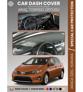 TOYOTA AURİS (2012-2019) Torpido Örtüsü Ön Göğüs Halı Torpido Koruma Tam Uyum UV Koruma Kolay Montaj