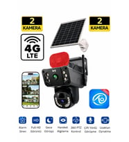 O-kam Pro Okam-3815E 4G Destekli, Çift Lensli 6MP Güneş Enerjili PTZ Dış Mekan Kamera