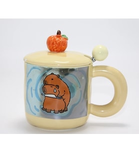 3d Capybara Desenli Porselen Kupa Bardak Alk4501