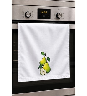 Valerine Life El Kurulama Havlusu 30x50cm Mutfak, Fırın için Pamuklu Emici Armut Dalı