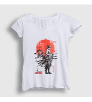 Presmono Kadın Beyaz Roronoa Zoro Anime One Piece T-Shirt 353578tt