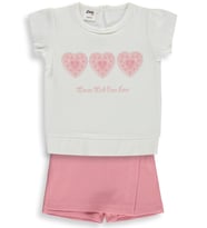 Civil Baby Kalpler Nakışlı 6-18 Ay Takım - Pudra