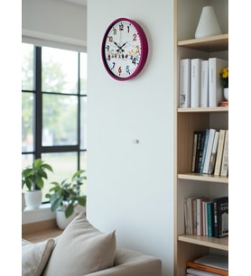 36 Cm Pembe Çocuk Odası Duvar Saati (Standart)