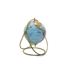 Yerküre Biblo Metal Standlı, 30X27 - Mavi (Mavi)