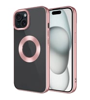 Apple iPhone 15 Plus Kılıf Tek Kamera Çerçeveli Logo Gösteren Zore Omega Kapak