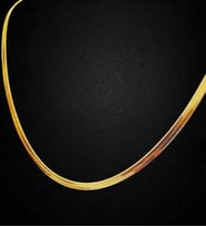 Gold Renk İtalyan Zincir Yassı Model Kadın Kolye